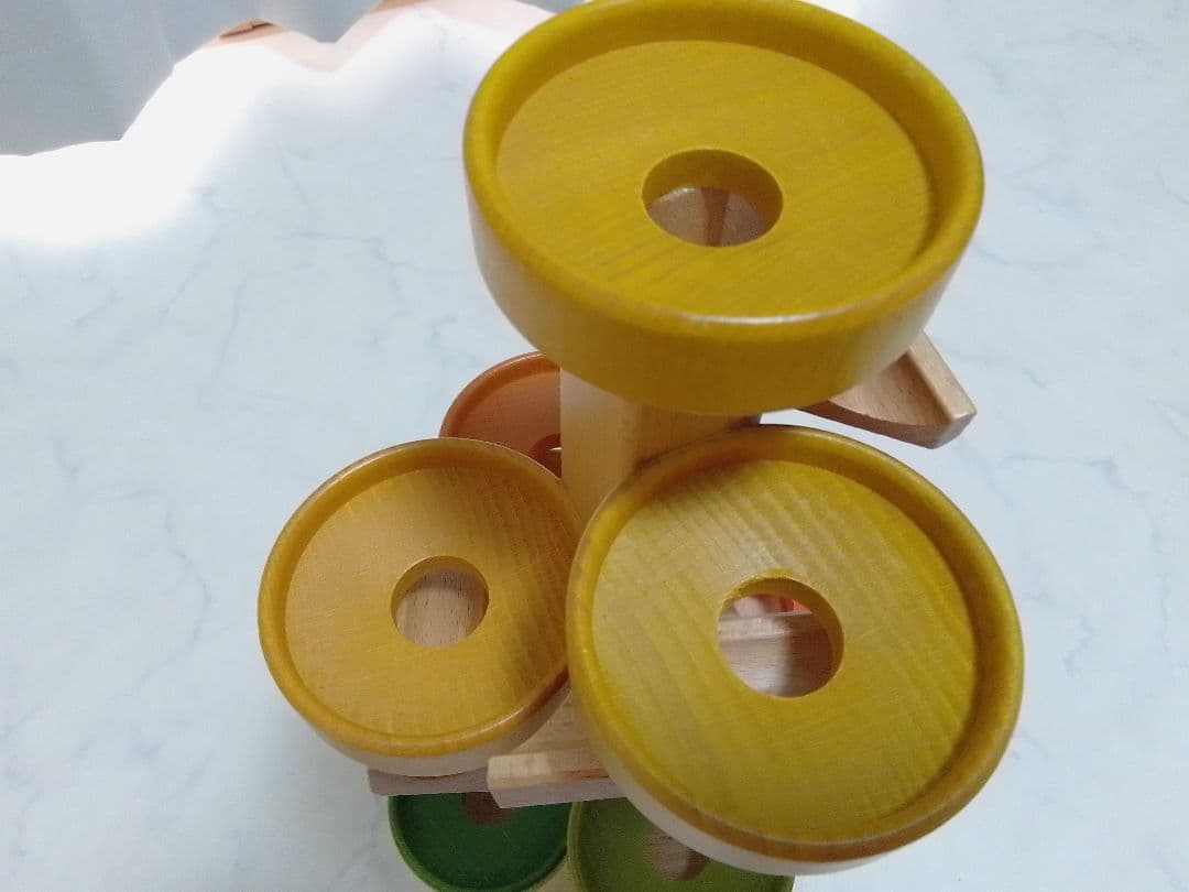 ☆美品☆ BECK ベック社 トレイクーゲルタワー 木製 ビー玉 スロープトイ