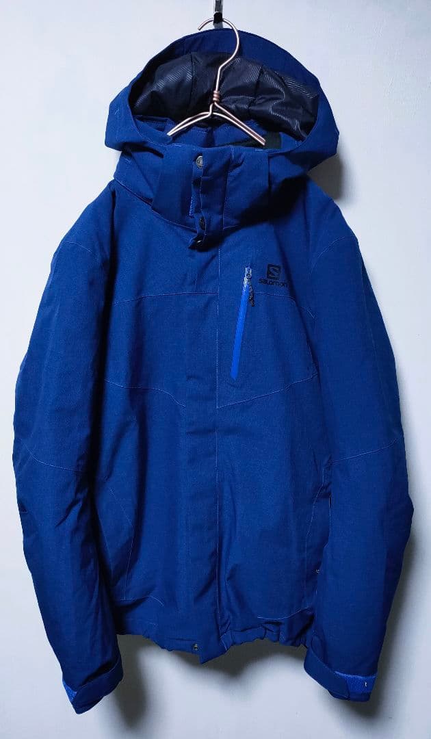 【SALOMON サロモン】スキーウェア ブルー 中綿 保温 メンズM