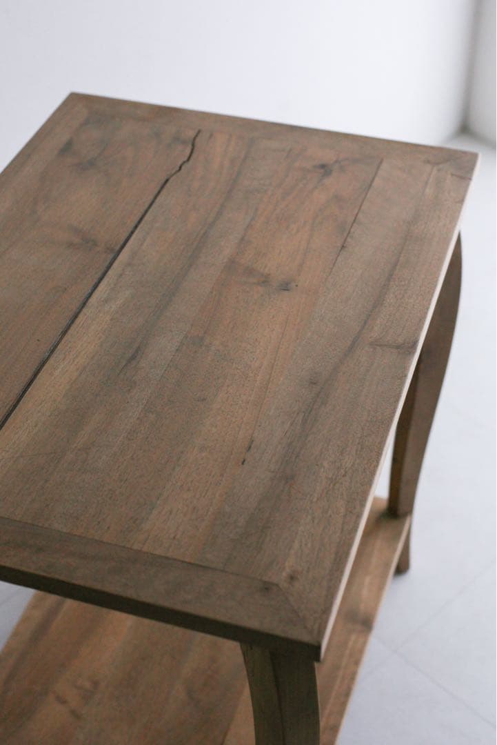 フランス　サイドテーブル　ダイニングテーブル　　無垢材　ブロカント　古家具