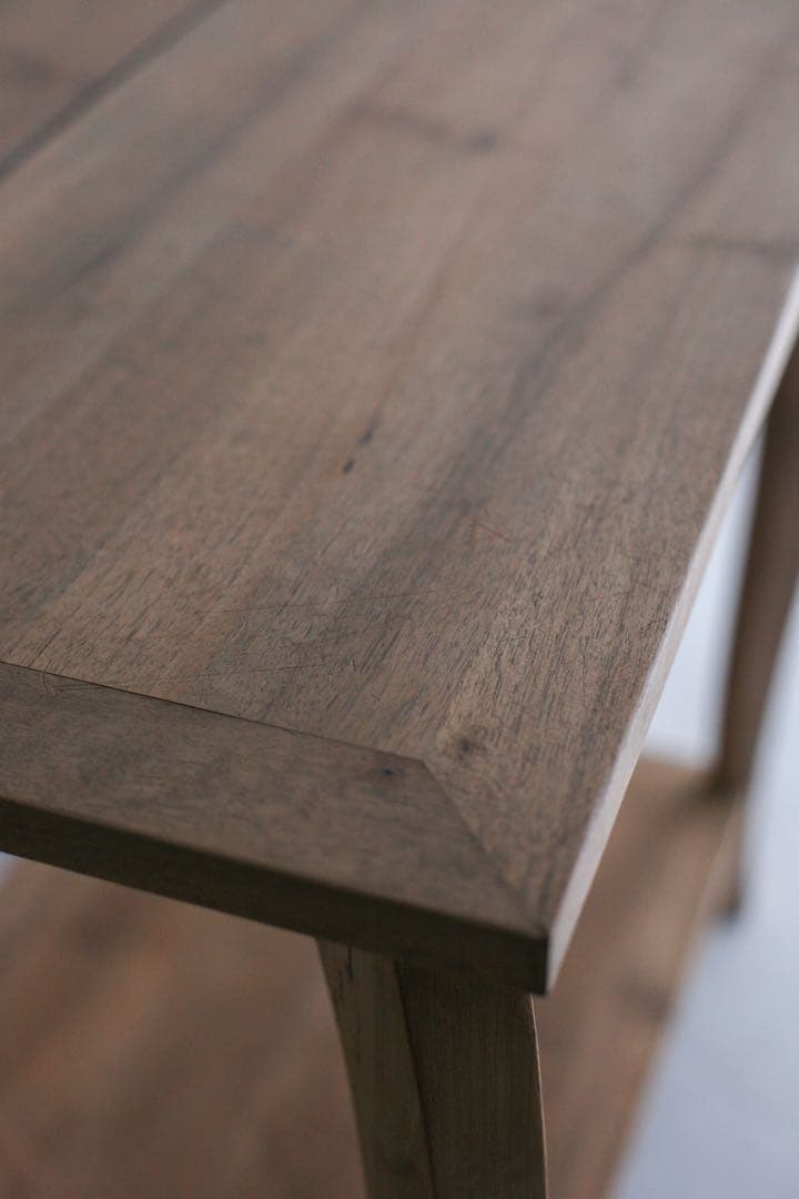 フランス　サイドテーブル　ダイニングテーブル　　無垢材　ブロカント　古家具