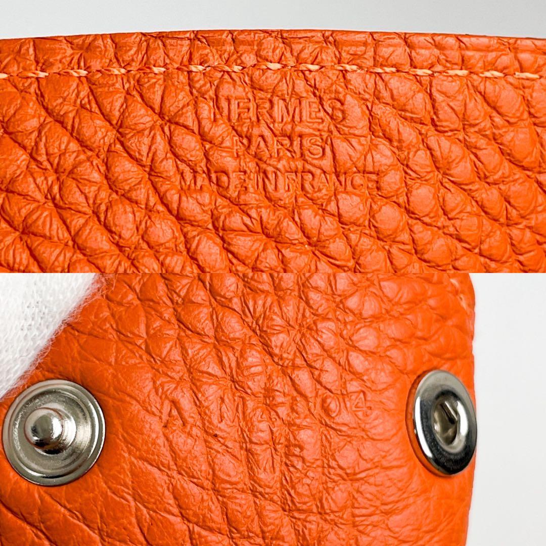 ✨美品✨ HERMES エルメス ヴィドポッシュ 小物入れ レザー オレンジ系