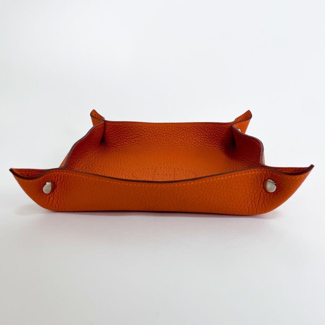 ✨美品✨ HERMES エルメス ヴィドポッシュ 小物入れ レザー オレンジ系