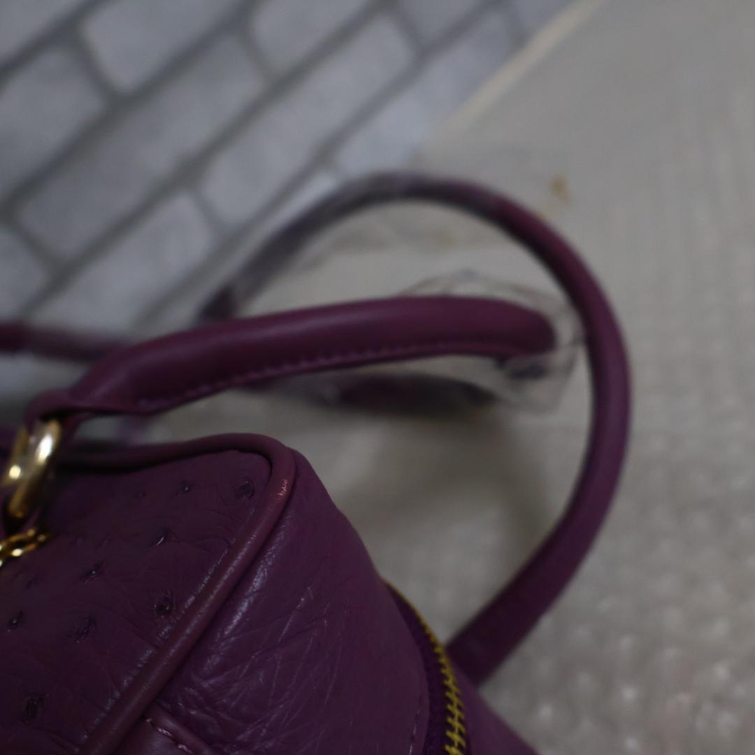 未使用品 YU HAMANO ダックス オーストリッチ レザー ボストンバッグ