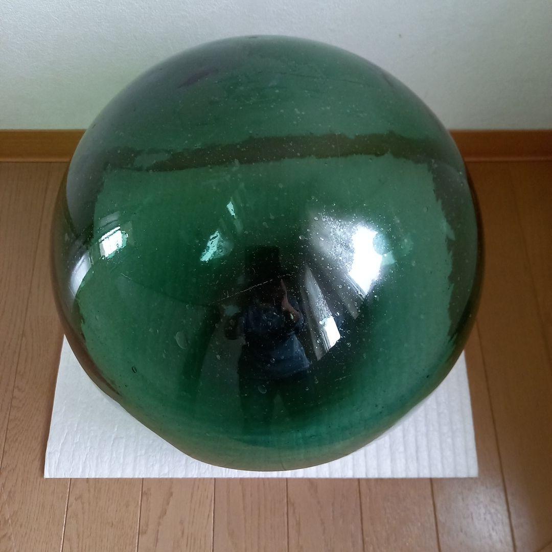 ガラス浮き玉 大玉 グリーン