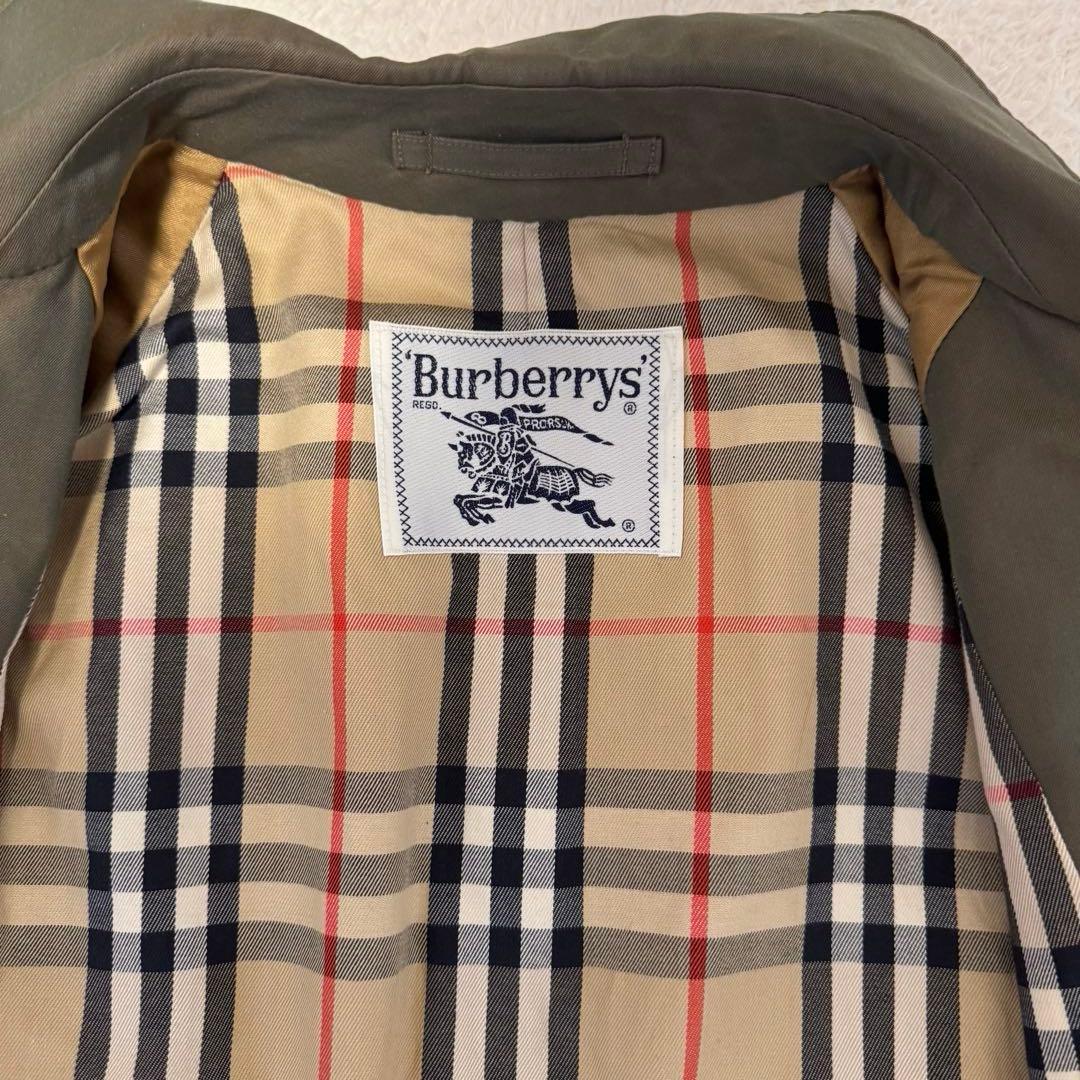 美品 バーバリー プローサム コート ノバチェック ベルト シングル トレンチ