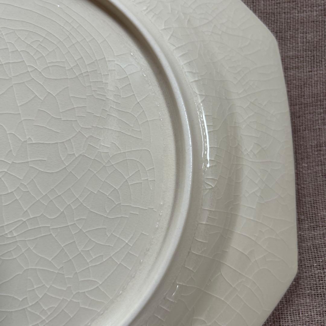 新品　石川隆児　八角皿　大2枚　貫入 オクタゴナルプレート