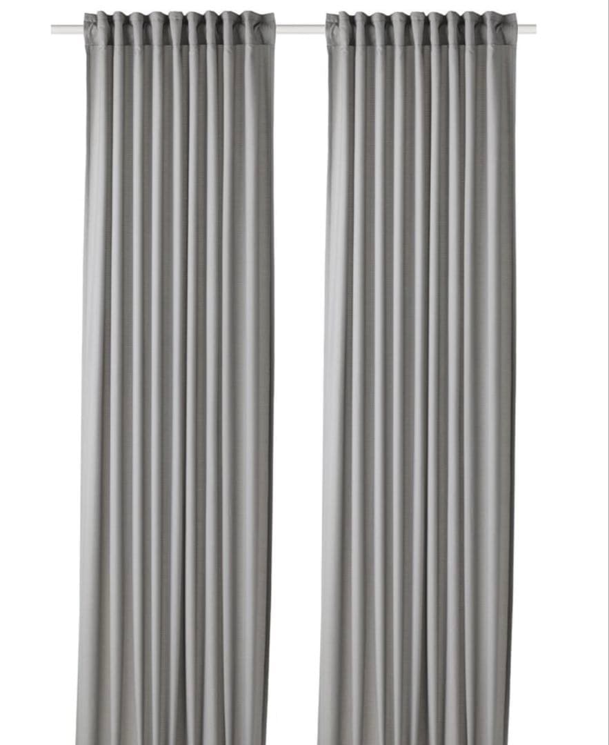 値下げ　IKEA吸音カーテン廃盤品　GUNNLAUGU グンラウグ グレー