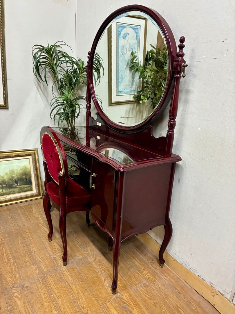 管461☆フランスミラー☆アンティーク☆ヨーロピアンスタイル☆ドレッサー