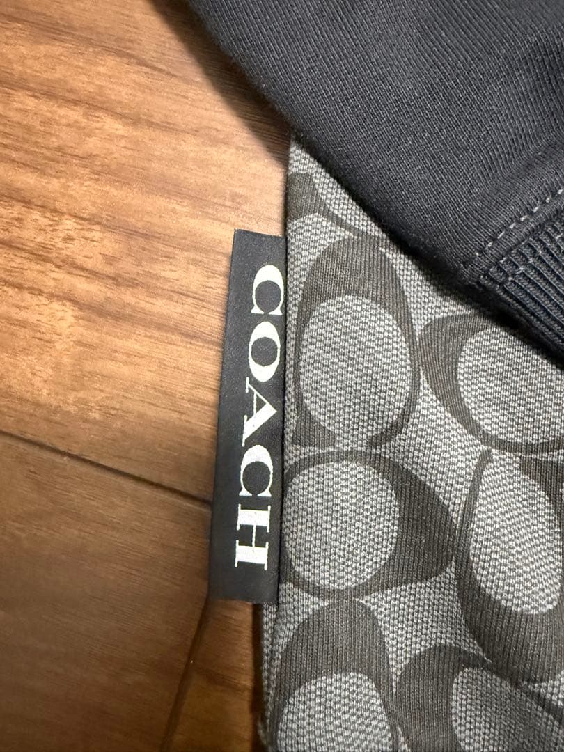 COACH SIG HOOD チャコールシグネチャー Lサイズ