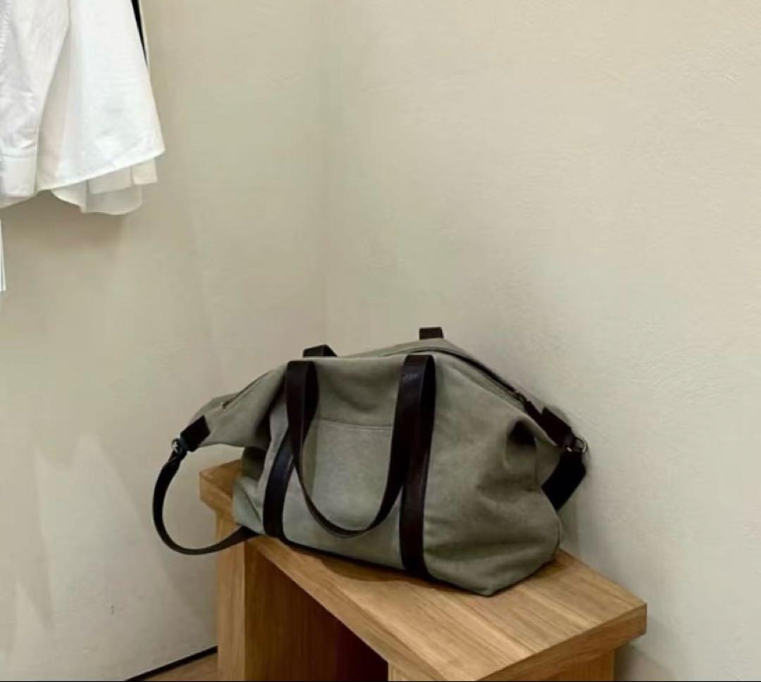 未使用イルビゾンテ　サインロゴ　トートバッグ　レザーキャンパス牛革