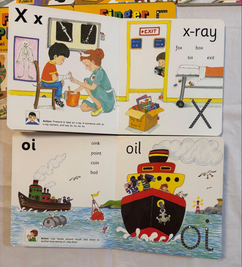 【おまけ7冊付】Jolly Phonics Finger Phonics1〜7