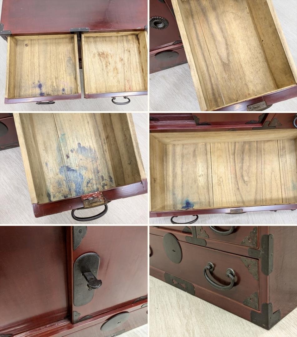 引戸　時代小物箪笥　タンス　箪笥　たんす　収納　小引き出し　小振り　抽斗　民藝