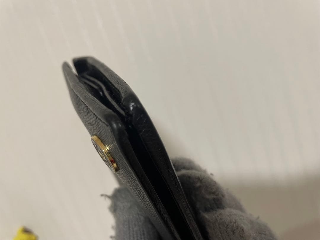 国内正規品　CHANEL シャネル　二つ折り財布　黒　キャビアスキン　ココマーク