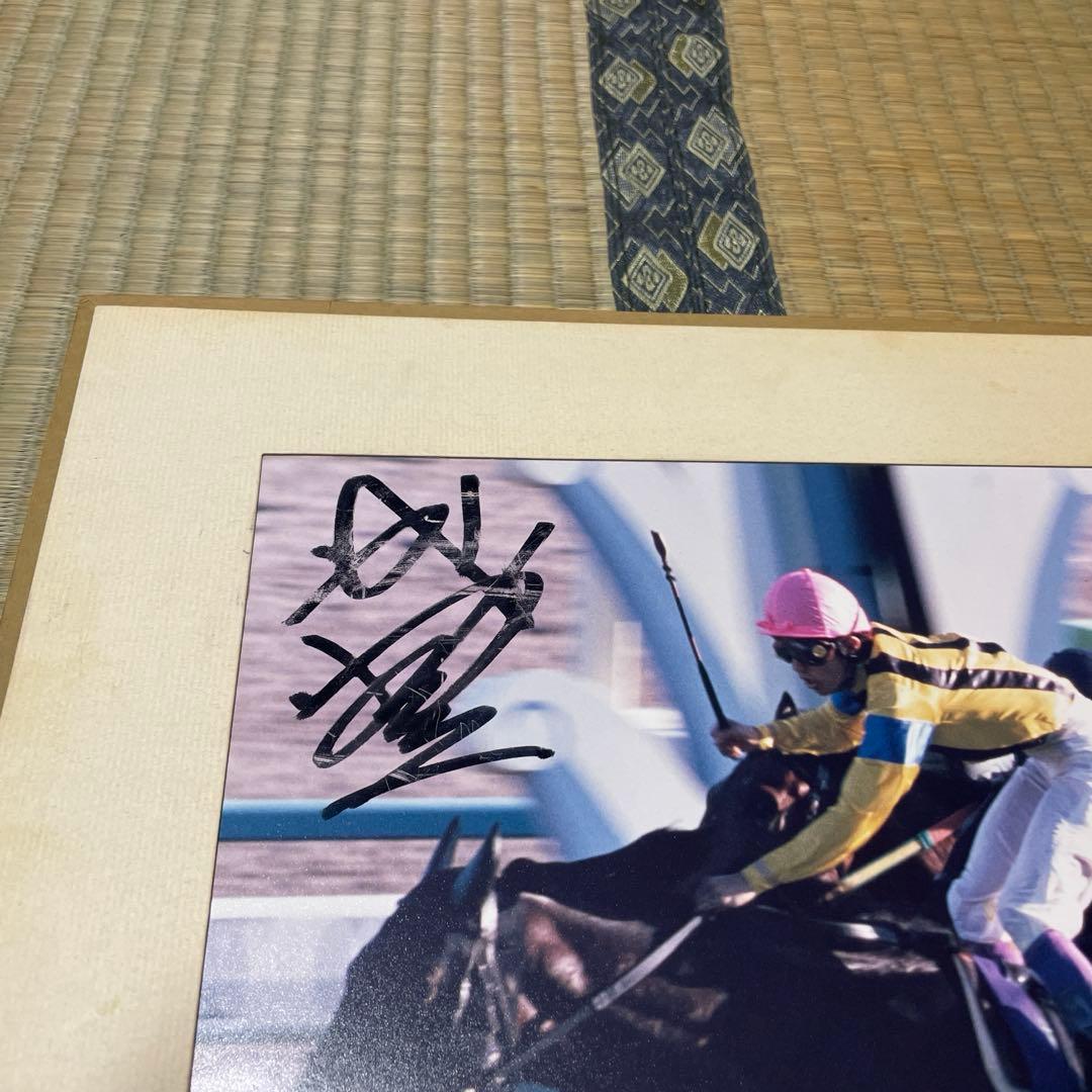 直筆の武豊サイン入り　ダンスインザダーク　菊花賞　木製パネル