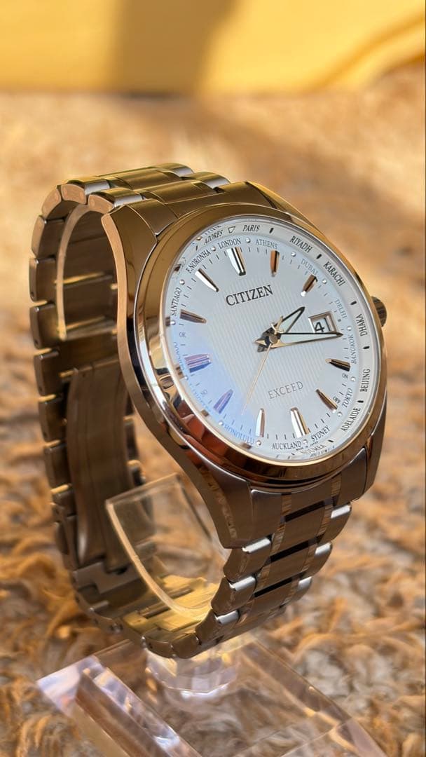 シチズン エクシード CB1080-52A 電波ソーラー チタン