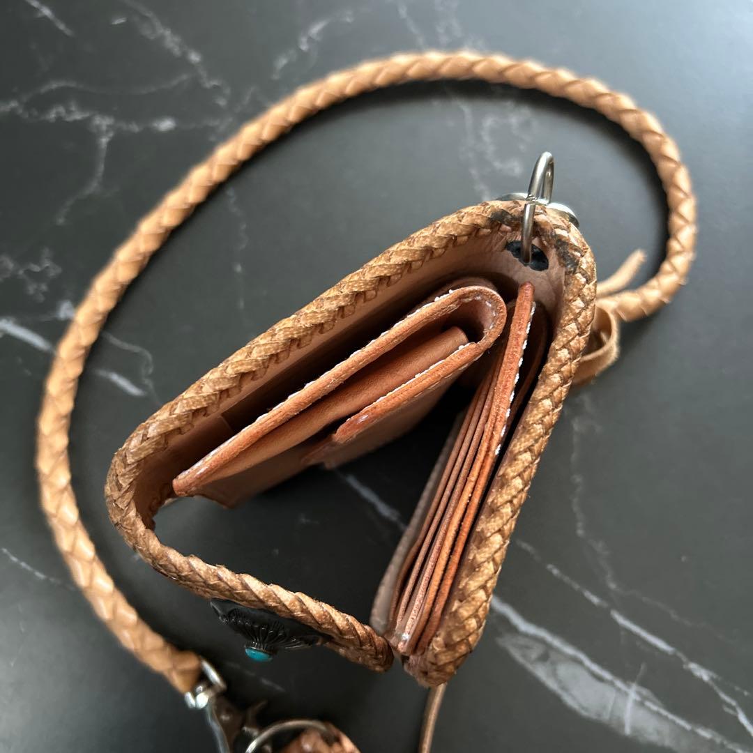 mud monkey 彫刻デザイン バイカーズウォレット 二つ折り財布