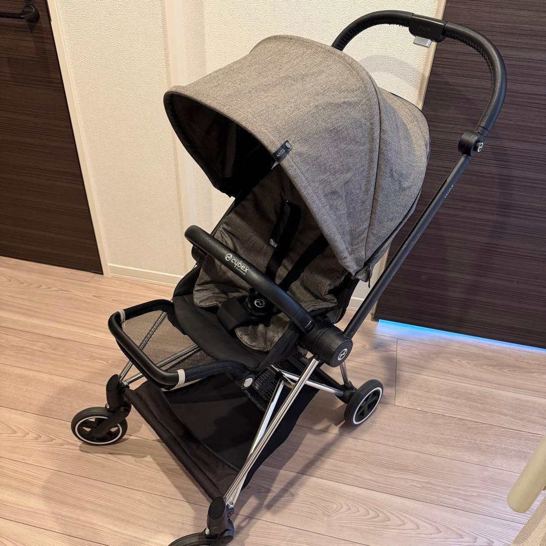 【美品】サイベックス ミオス ベビーカー　グレー　 (新品虫よけカバー付き)