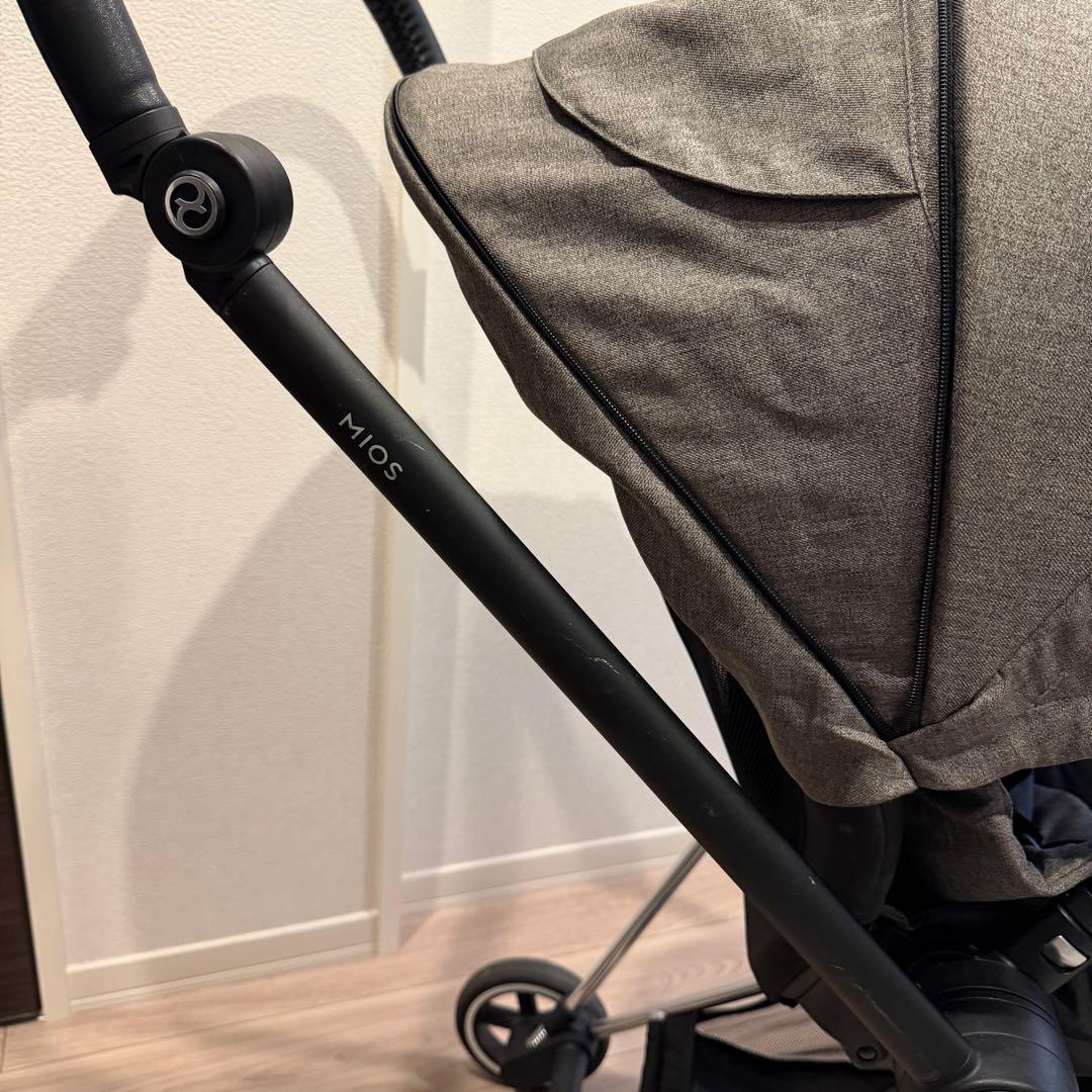 【美品】サイベックス ミオス ベビーカー　グレー　 (新品虫よけカバー付き)