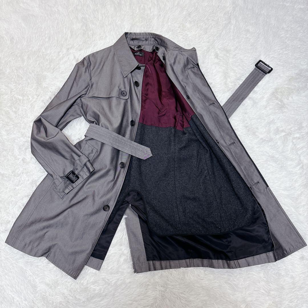 【美品】PS Paul Smith トレンチコート ライナー・ベルト　グレー　L