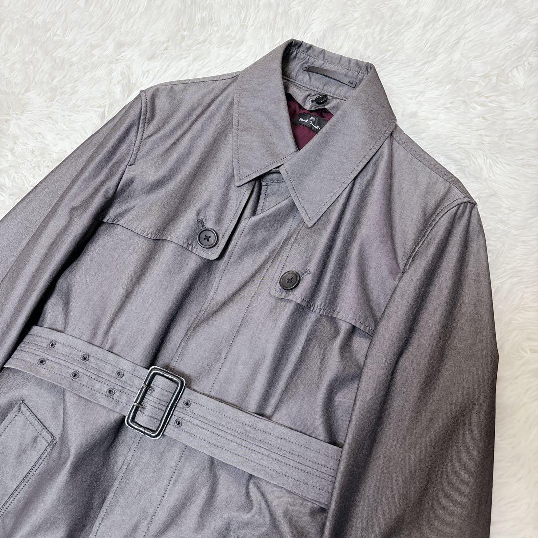 【美品】PS Paul Smith トレンチコート ライナー・ベルト　グレー　L