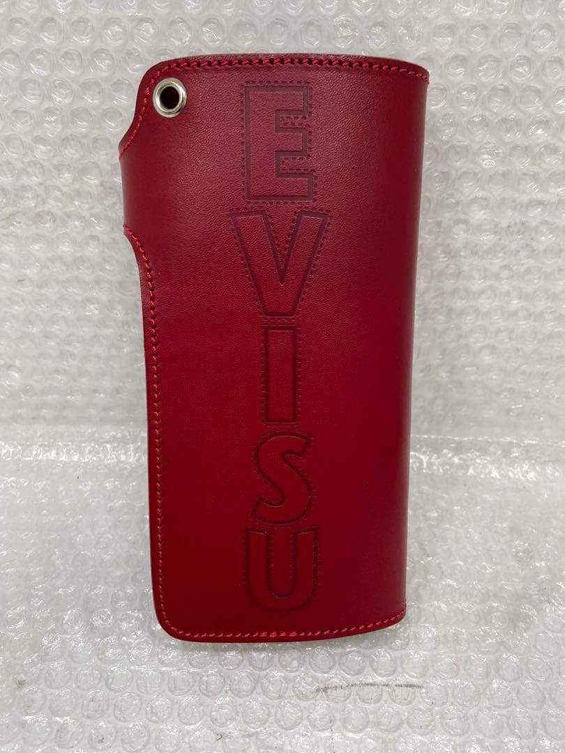 ⚫︎ エヴィス　EVIUS ど根性　ウォレット　カモメ レッド レザー