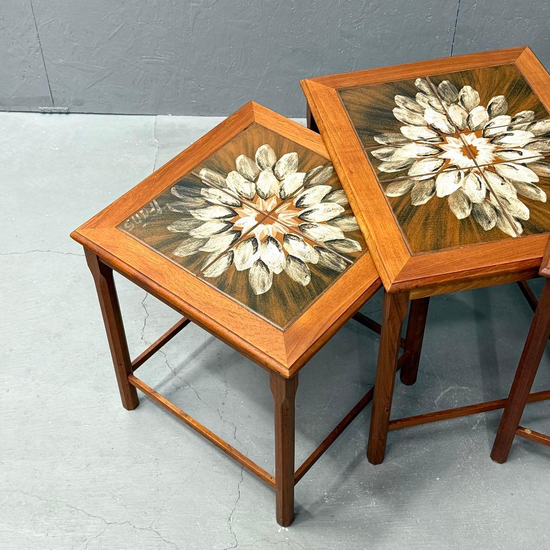 北欧デンマーク ヴィンテージ タイルトップ テストテーブル (501)