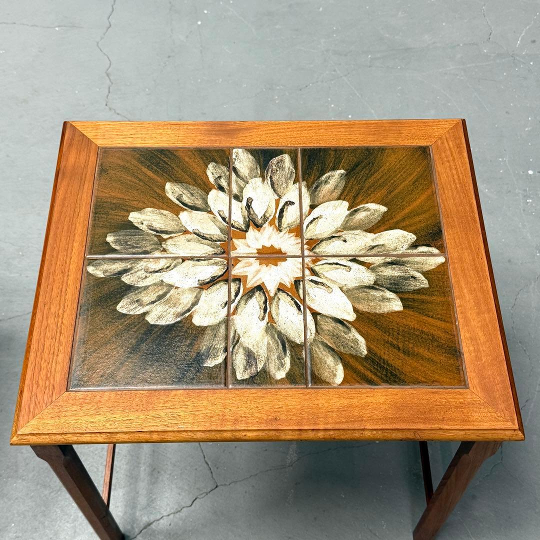 北欧デンマーク ヴィンテージ タイルトップ テストテーブル (501)