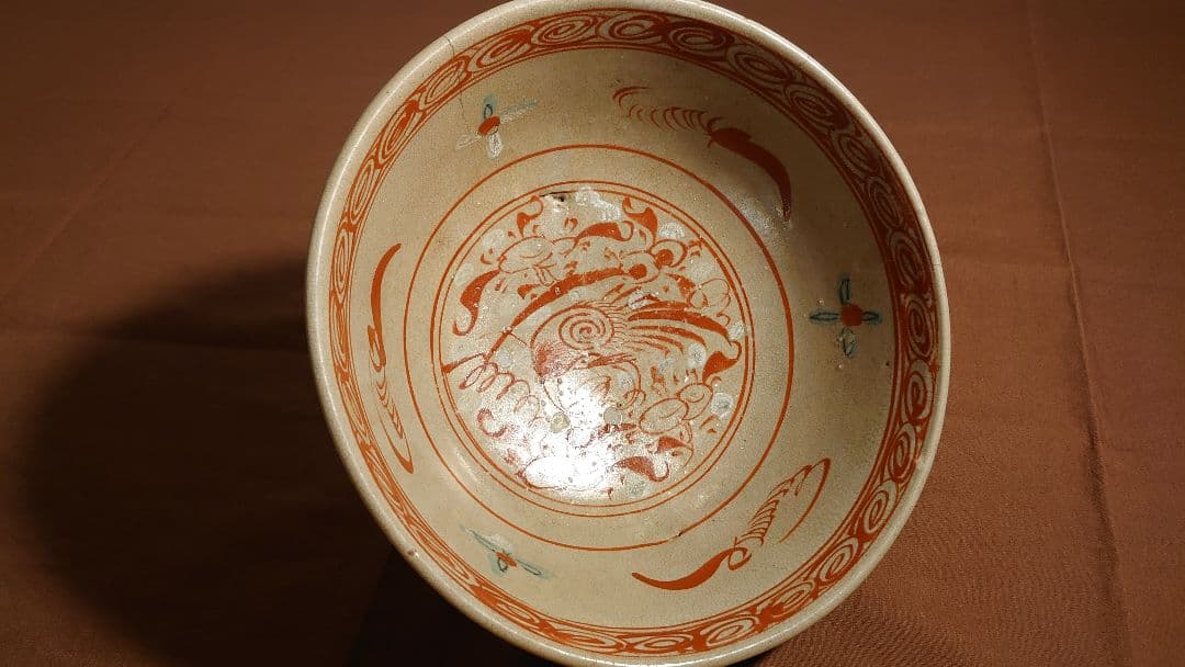 古九谷　九谷焼　赤絵　春日山窯　木米　金城春日山　蔵出し　菓子鉢　１客