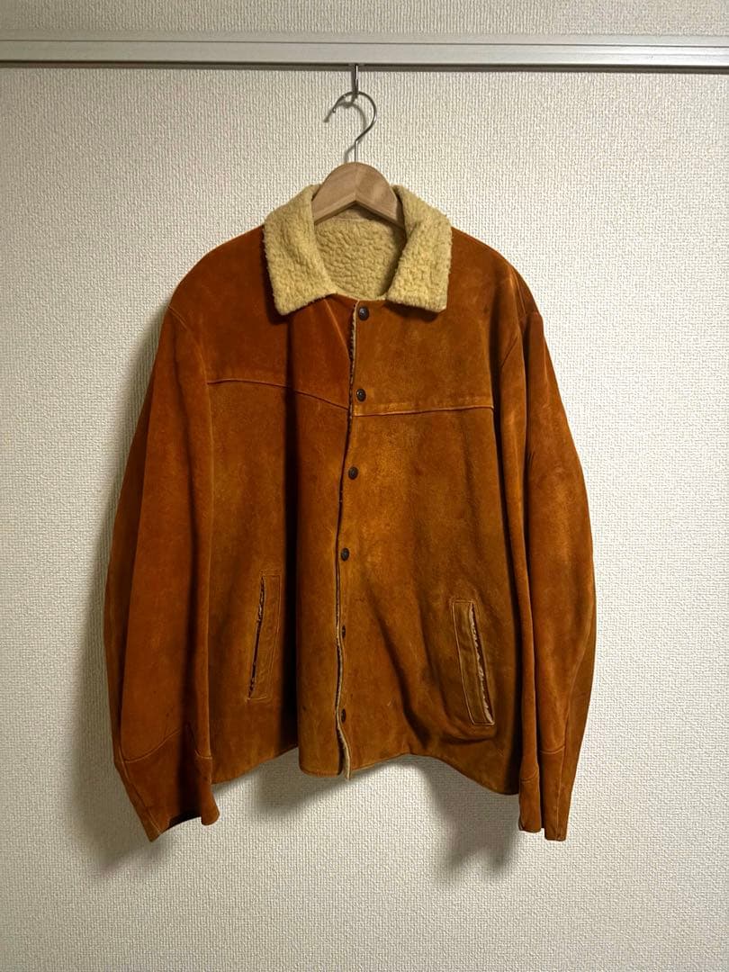 50s LEVIS スウェード レザー ボア ジャケット ショートホーン