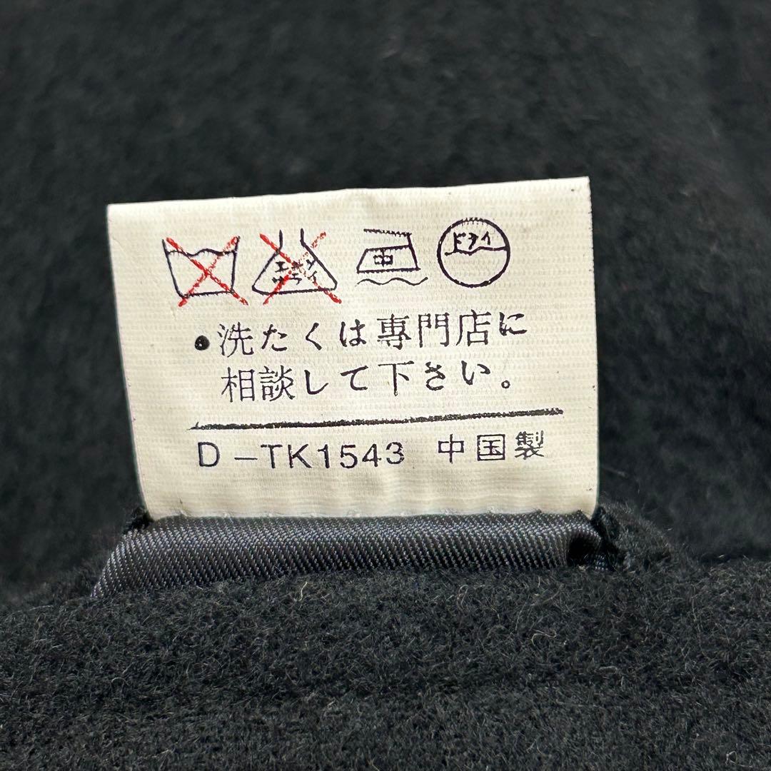 【カシミヤ100%】PER VALENTINO ロング丈 ステンカラーコート 黒