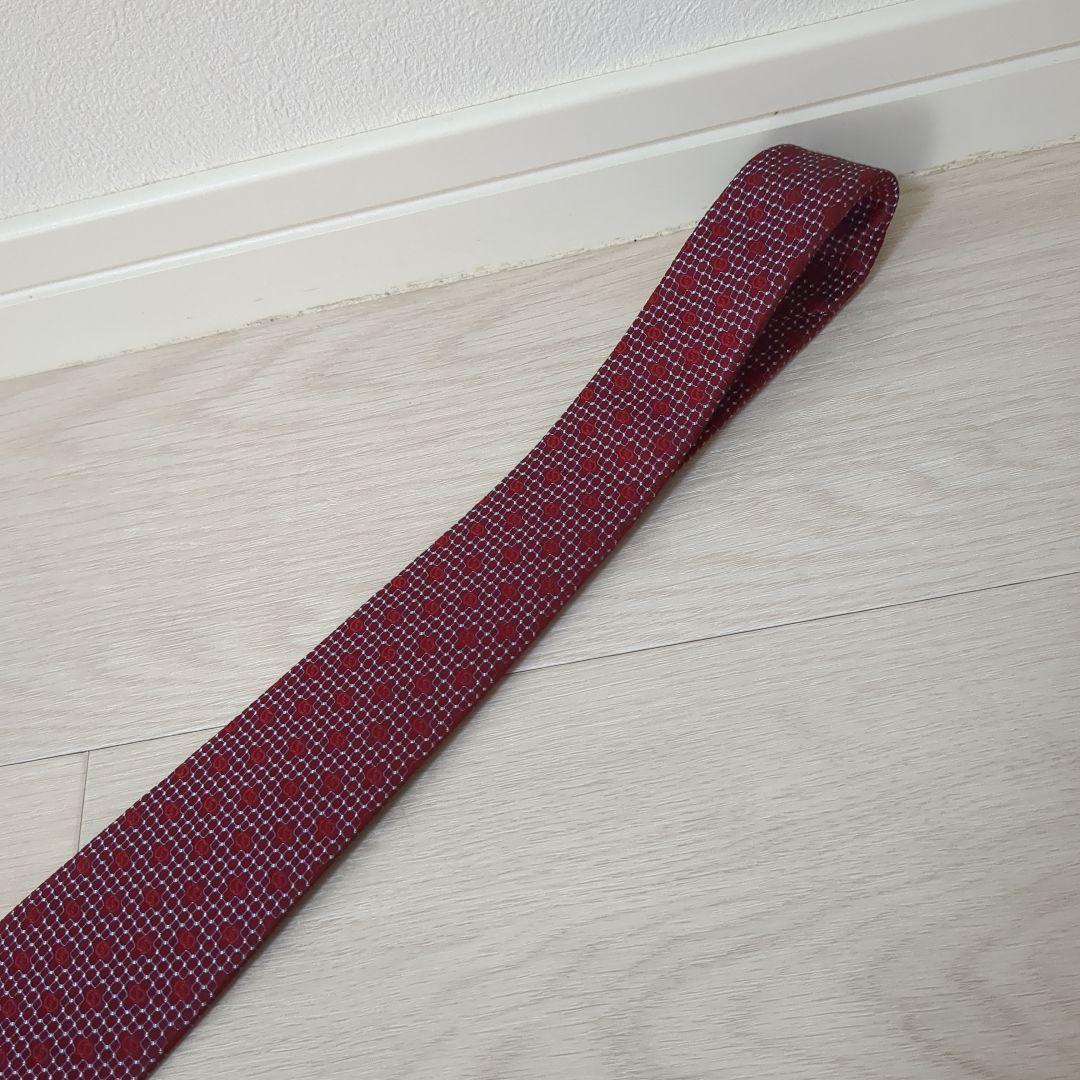 【新品】GUCCI　ネクタイ　GG柄　レッド　総柄