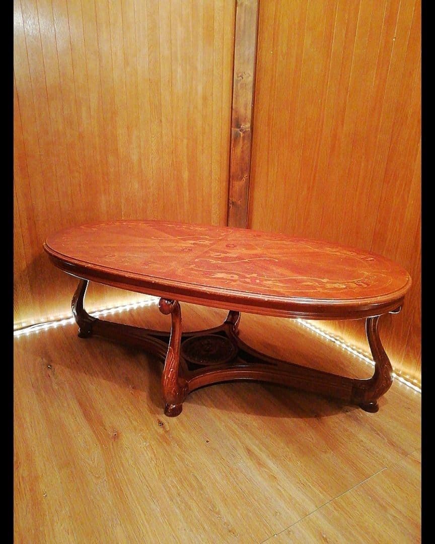 イタリア製　象嵌加工　テーブル　ヴィンテージ