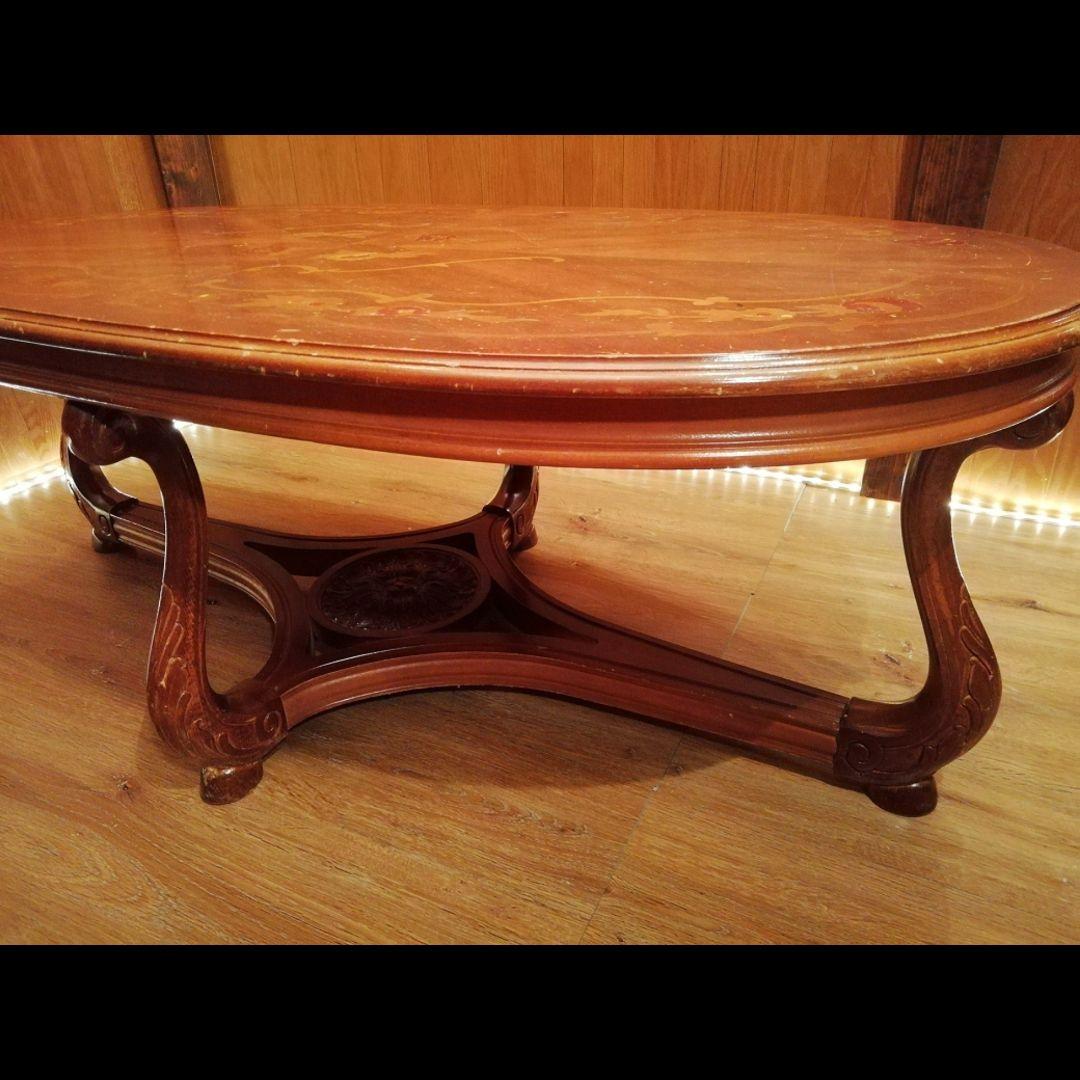 イタリア製　象嵌加工　テーブル　ヴィンテージ