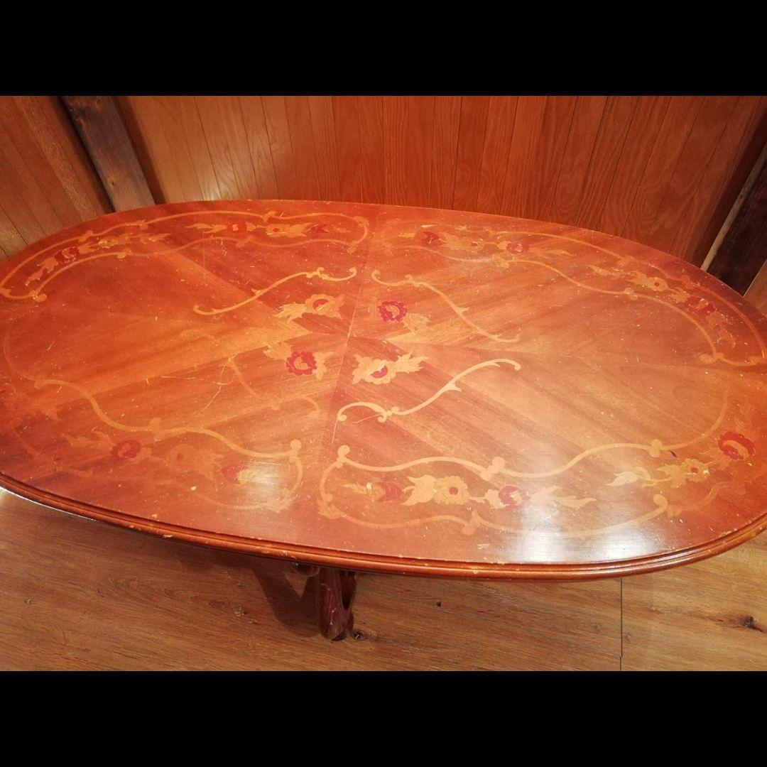 イタリア製　象嵌加工　テーブル　ヴィンテージ