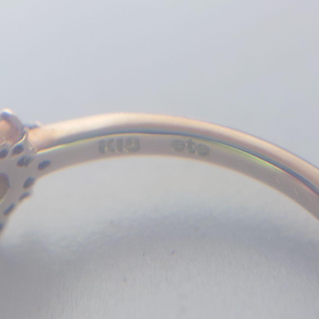 新品同様 ete エテ リング K18 純金 ラインストーン 11号 確実正規品