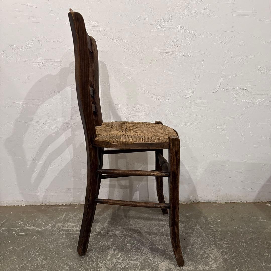 ビンテージ　チェア　藁座面　フランス