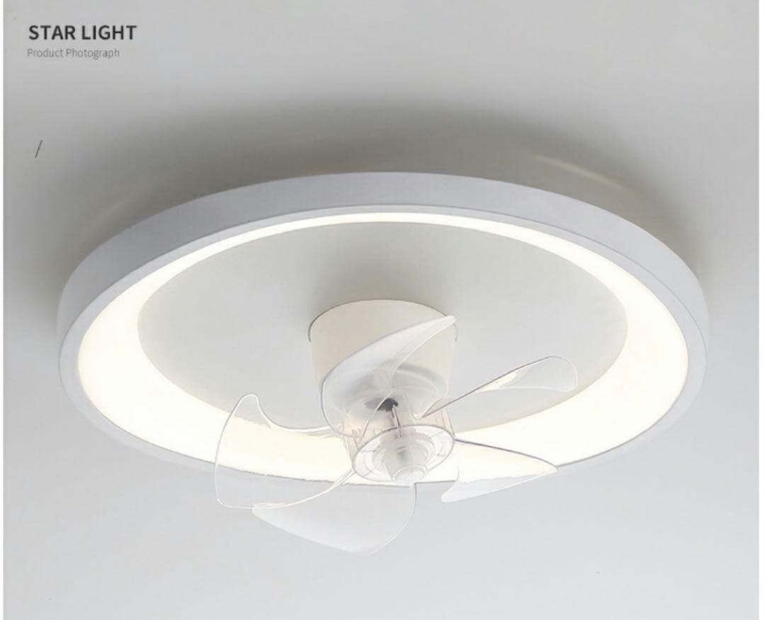 STAR LIGHT シーリングファン LED 調光機能付き 首振り8畳用