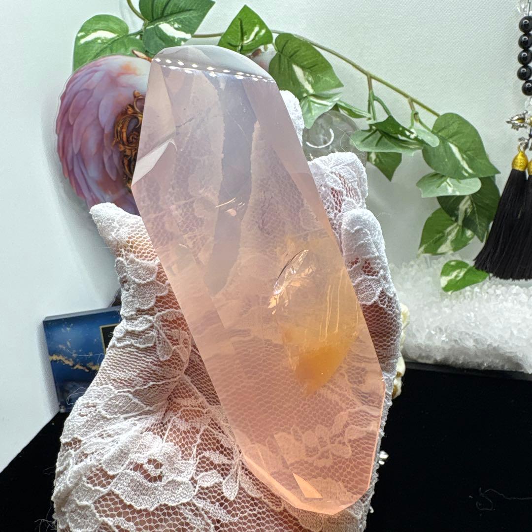 Riu様 高品質モザンビーク産ローズクォーツフリーフォームNo.843