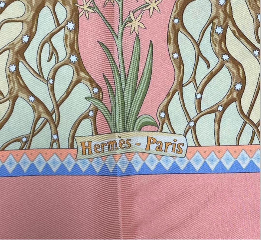 HERMES カレ90 Axis Mundi シルクスカーフ エルメス