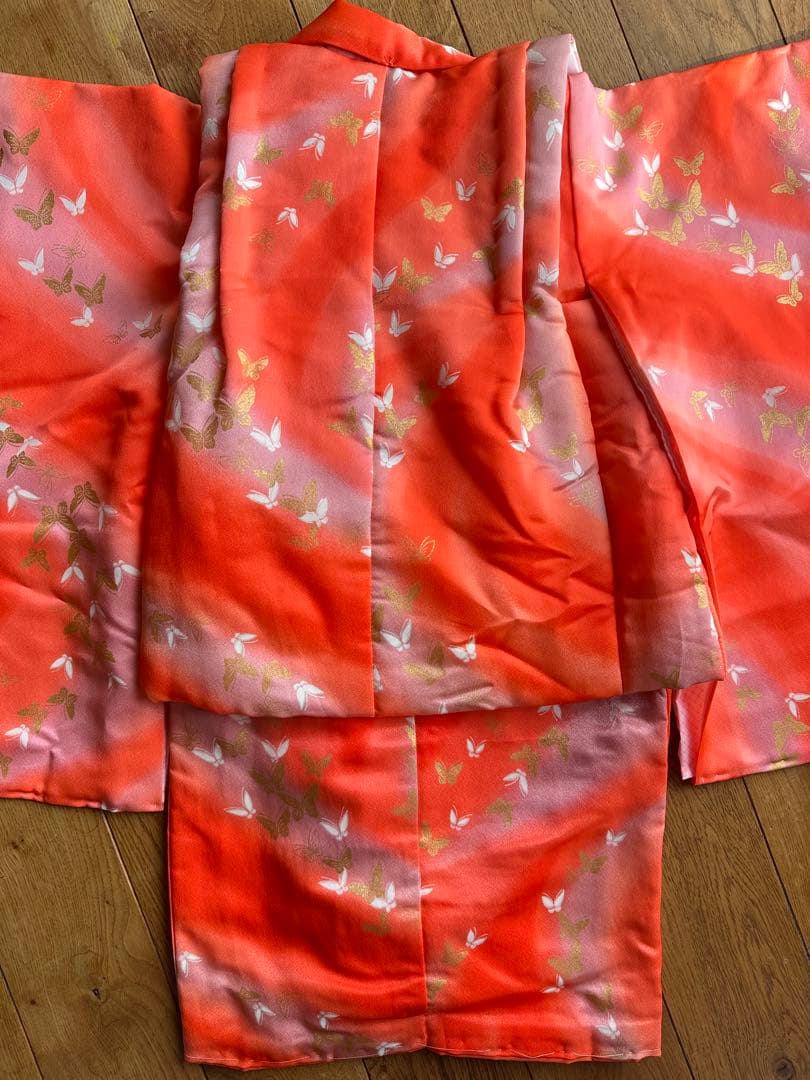 3歳被布　エプロン付　お着物セット