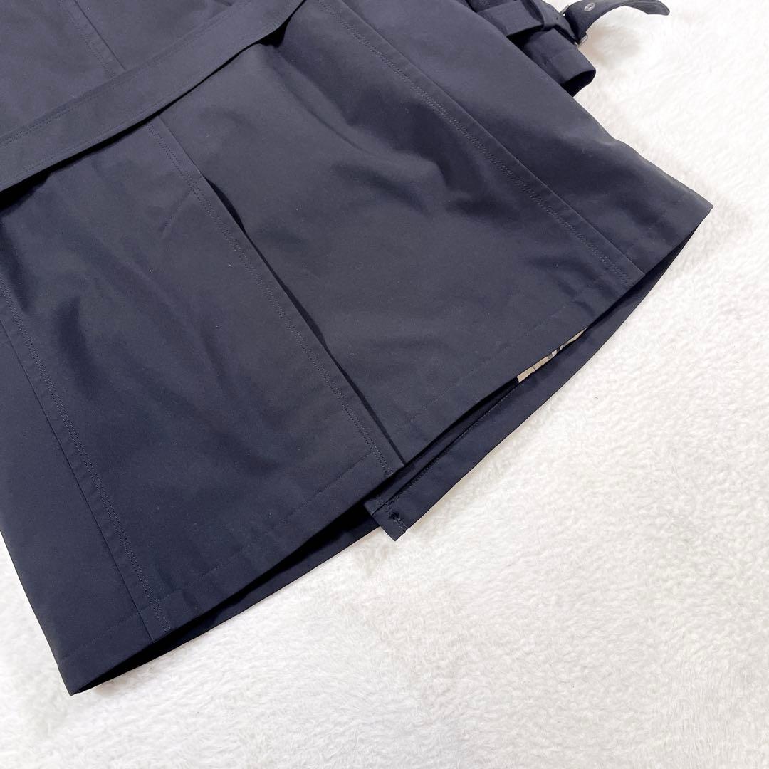 美品 バーバリーブラックレーベル トレンチコート ノバチェック ベルト 黒 L