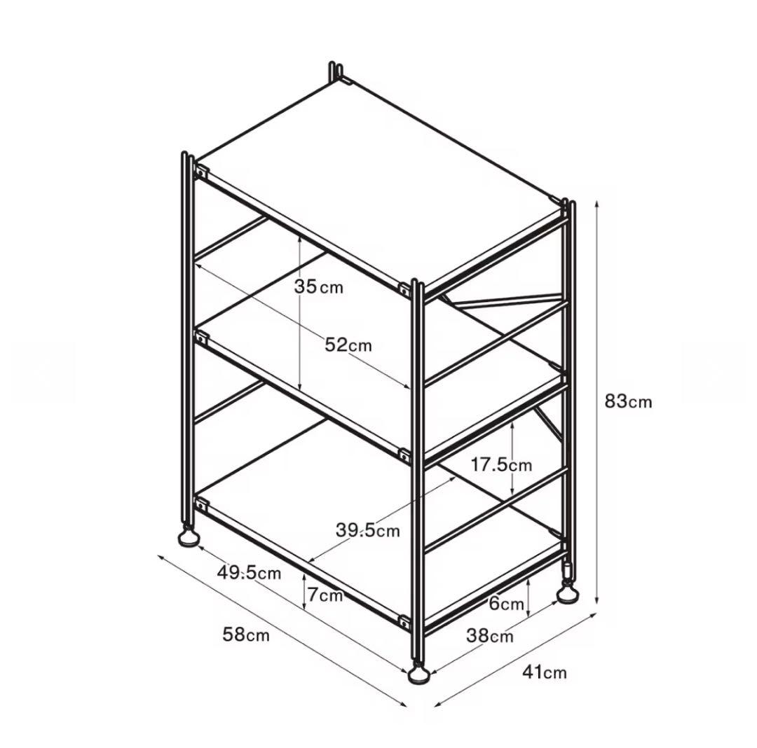 無印良品 ステンレスユニットシェルフ 3段