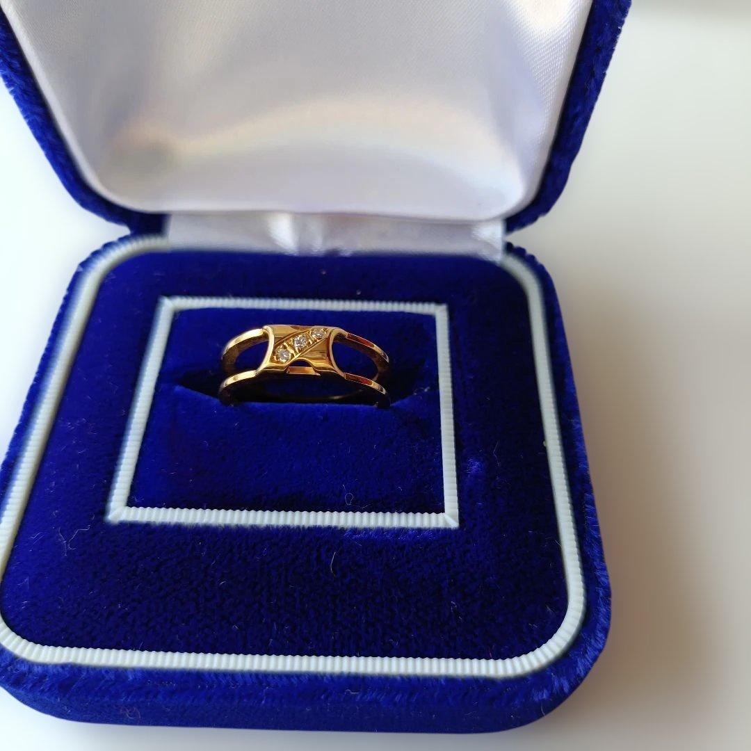 K18Diaメレー3psリング