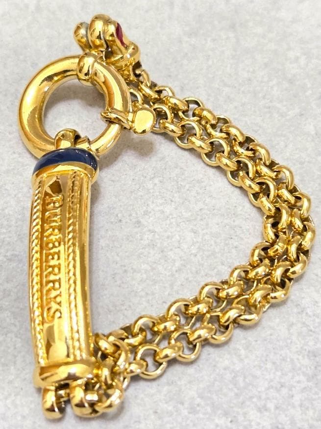 BURBERRY　バーバリー　ゴールドカラーブレスレット　良品　42835