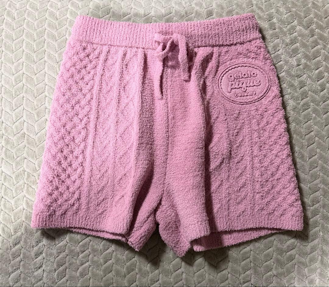 ジェラートピケ【Valentine】 アランカーディガン＆アランショートパンツ