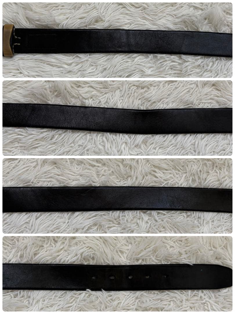 ヴィンテージ ワークス　Leather belt 5Hole DH5709 黒金