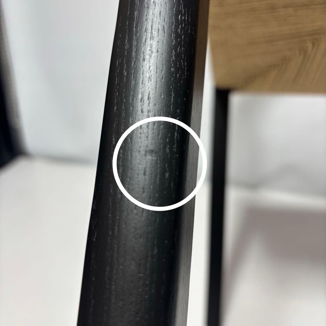 【完成品】ペーパーコード×ブラック　ダイニングチェア