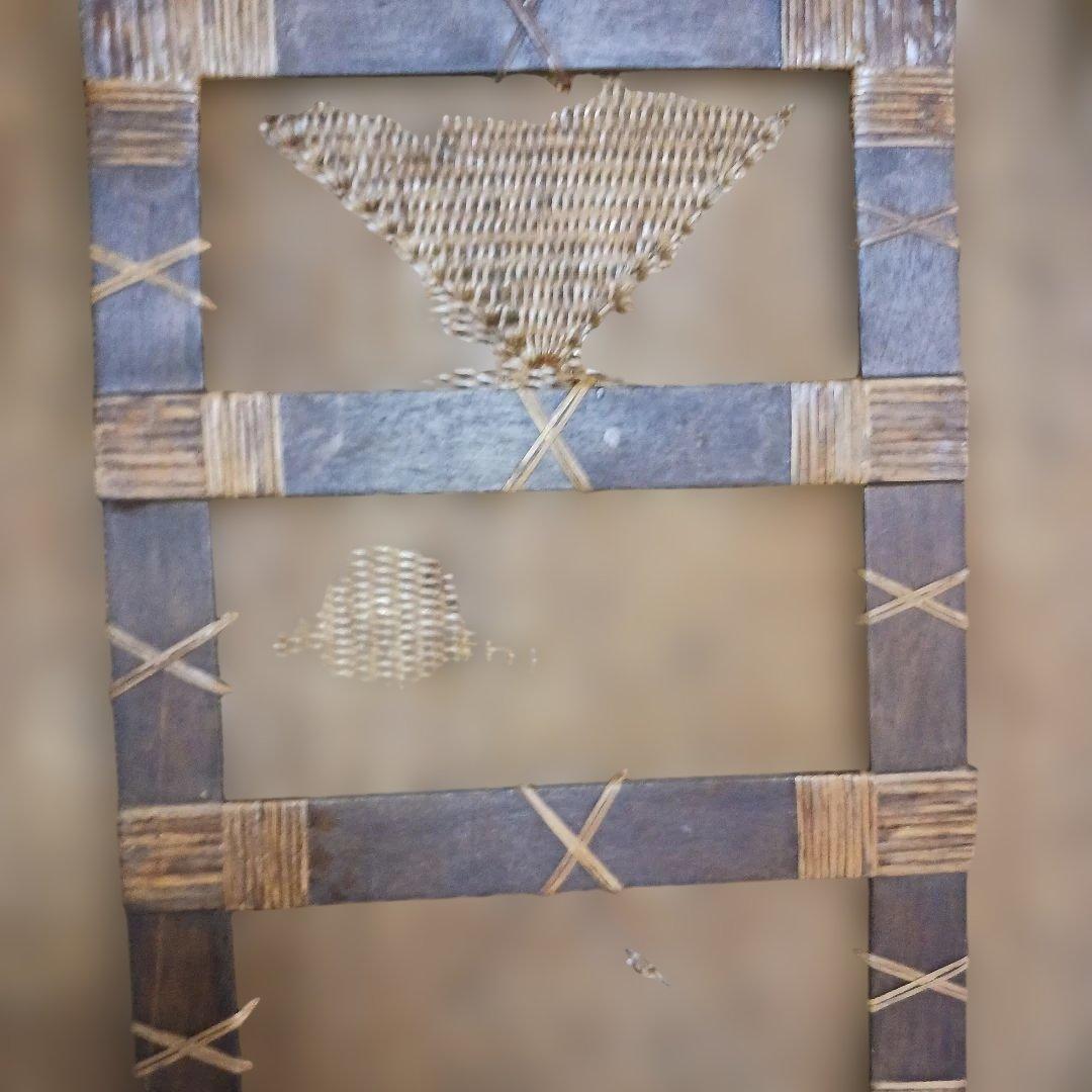 極美品　ラタン 　バトラーズトレーテーブル 　天然素材 　折りたたみ アジアン