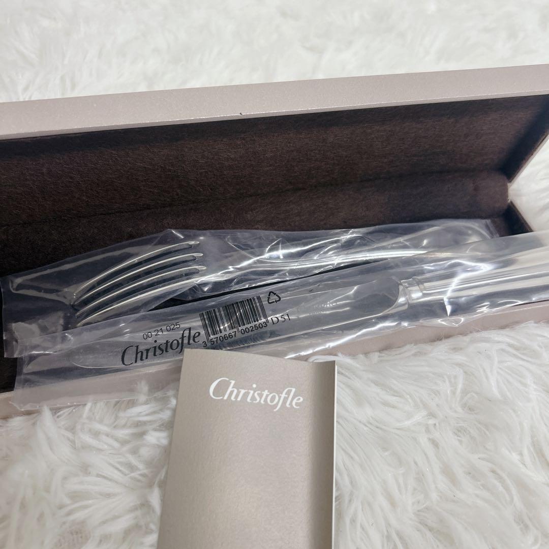 【未使用】クリストフル　アルビ　スタンダード　フォーク　ナイフ　セット　箱付き