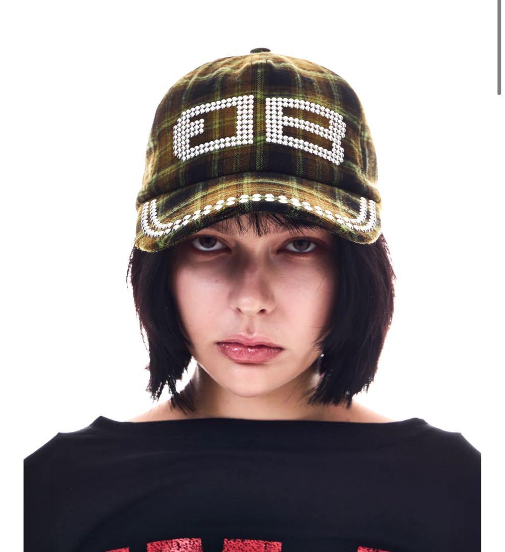 帽子 BEEDEN STUDS DAMAGE CAP Check.G
